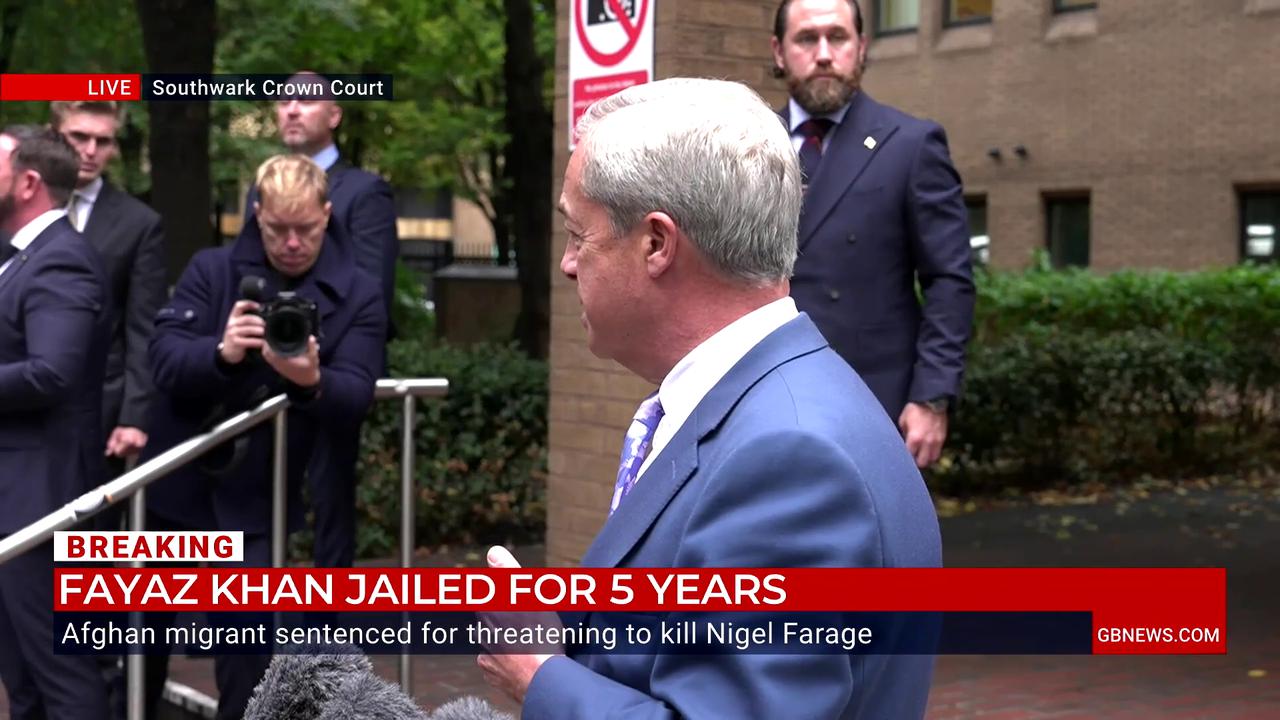 'Video thumbnail for Watch Nigel Farage give chilling warning after small boat migrant slapped with sentence'