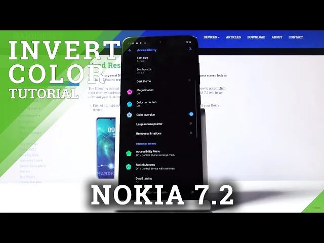 Video thumbnail for How to Invert Colors in NOKIA 7.2 – Use Dark Mode