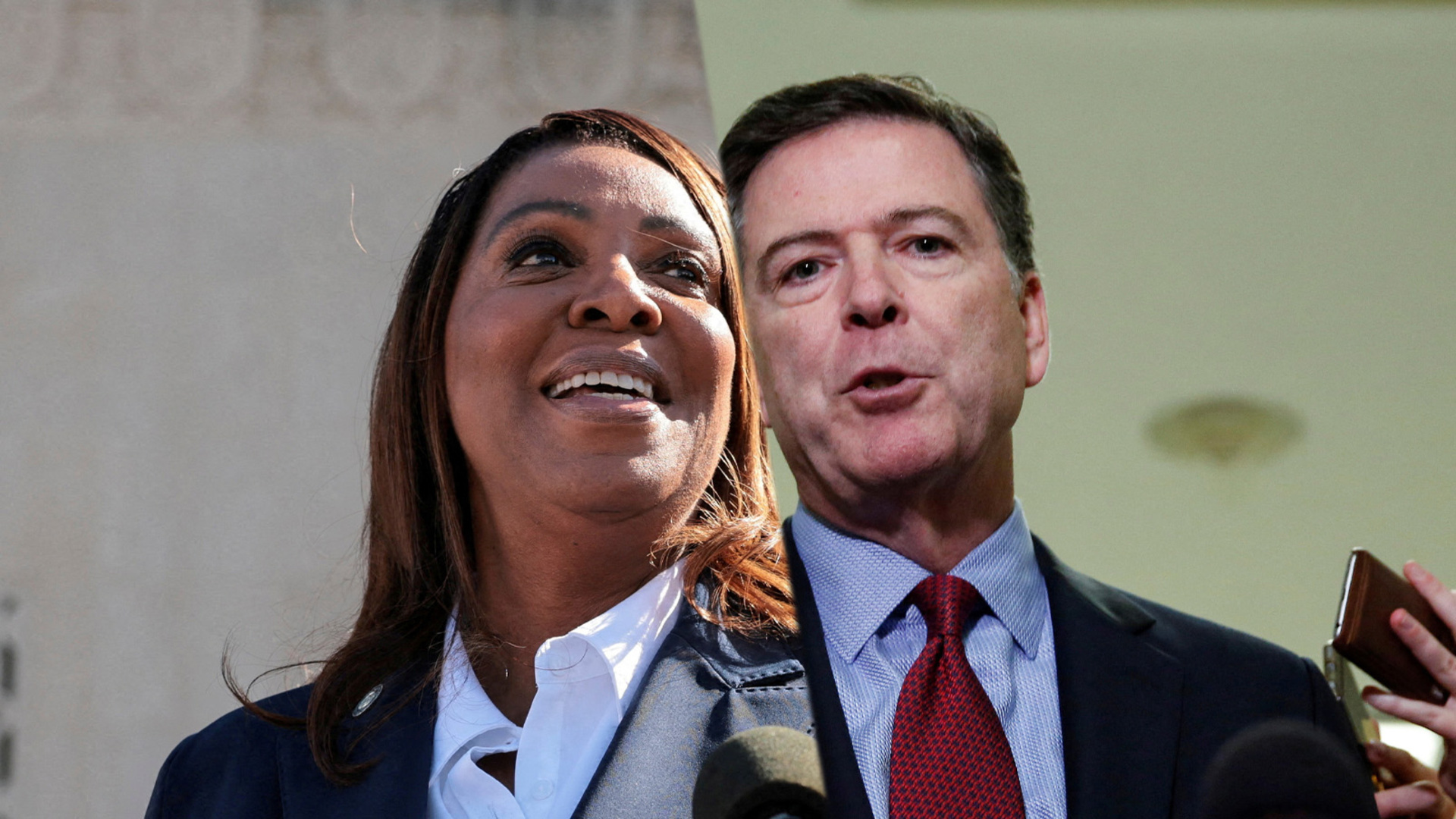 Video thumbnail for US judge tosses cases against James Comey and Letitia James