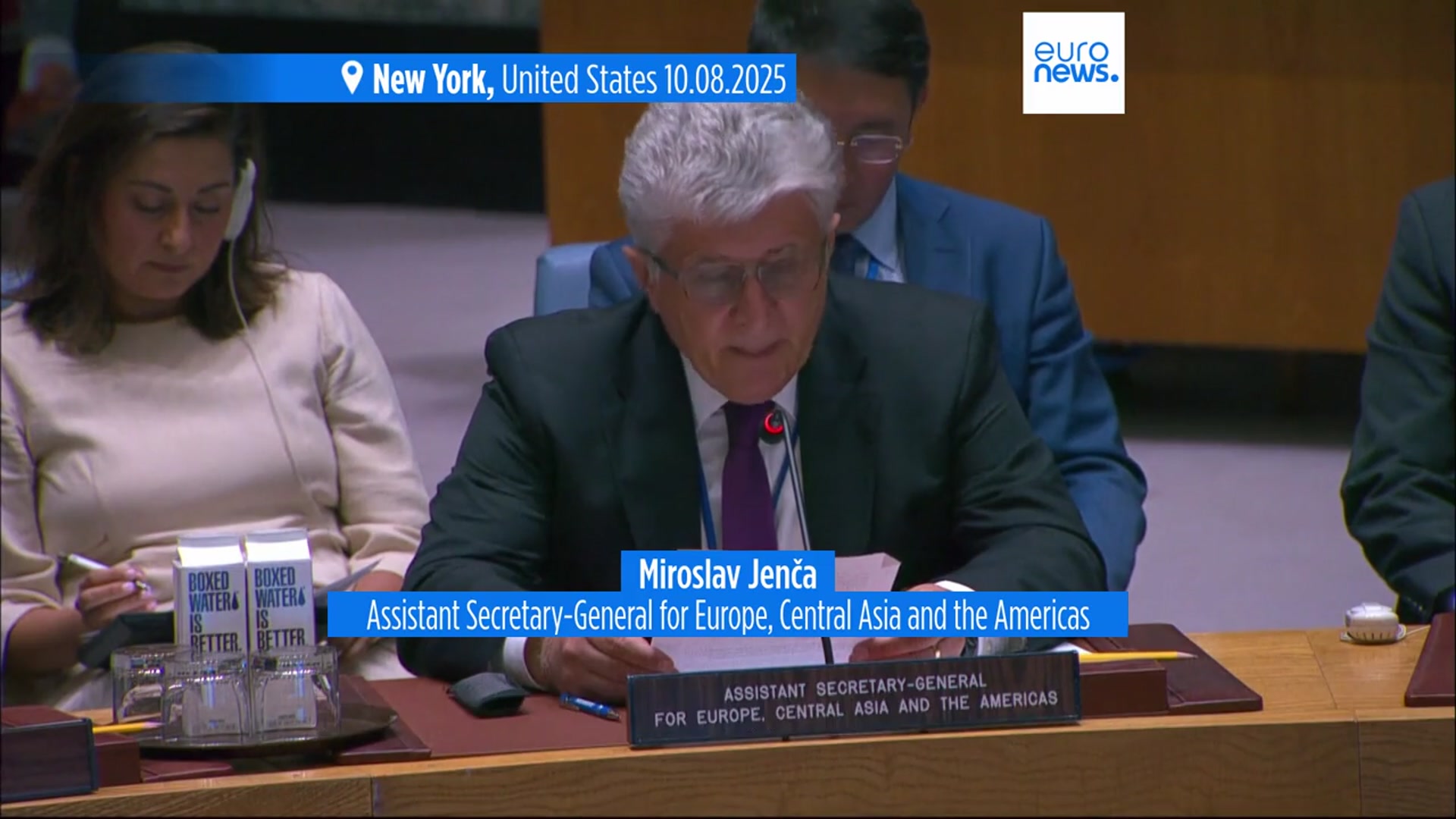 'Video thumbnail for UN Security Council ambassadors meet in emergency session on Gaza starvation crisis'