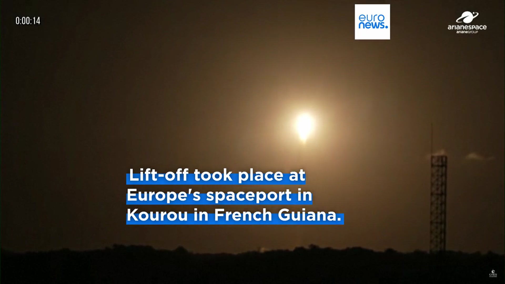'Video thumbnail for Ariane 6 carrying climate monitoring satellite succesfully launched on commercial mission'