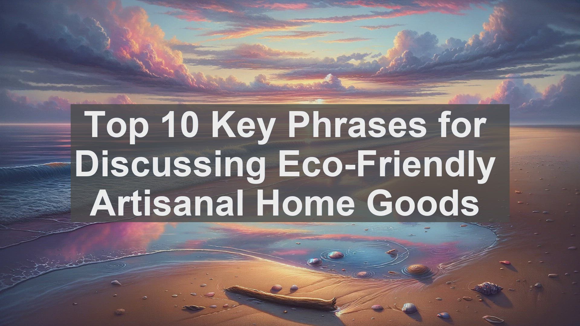 'Video thumbnail for Top 10 Key Phrases for Discussing EcoFriendly Artisanal Home Goods'