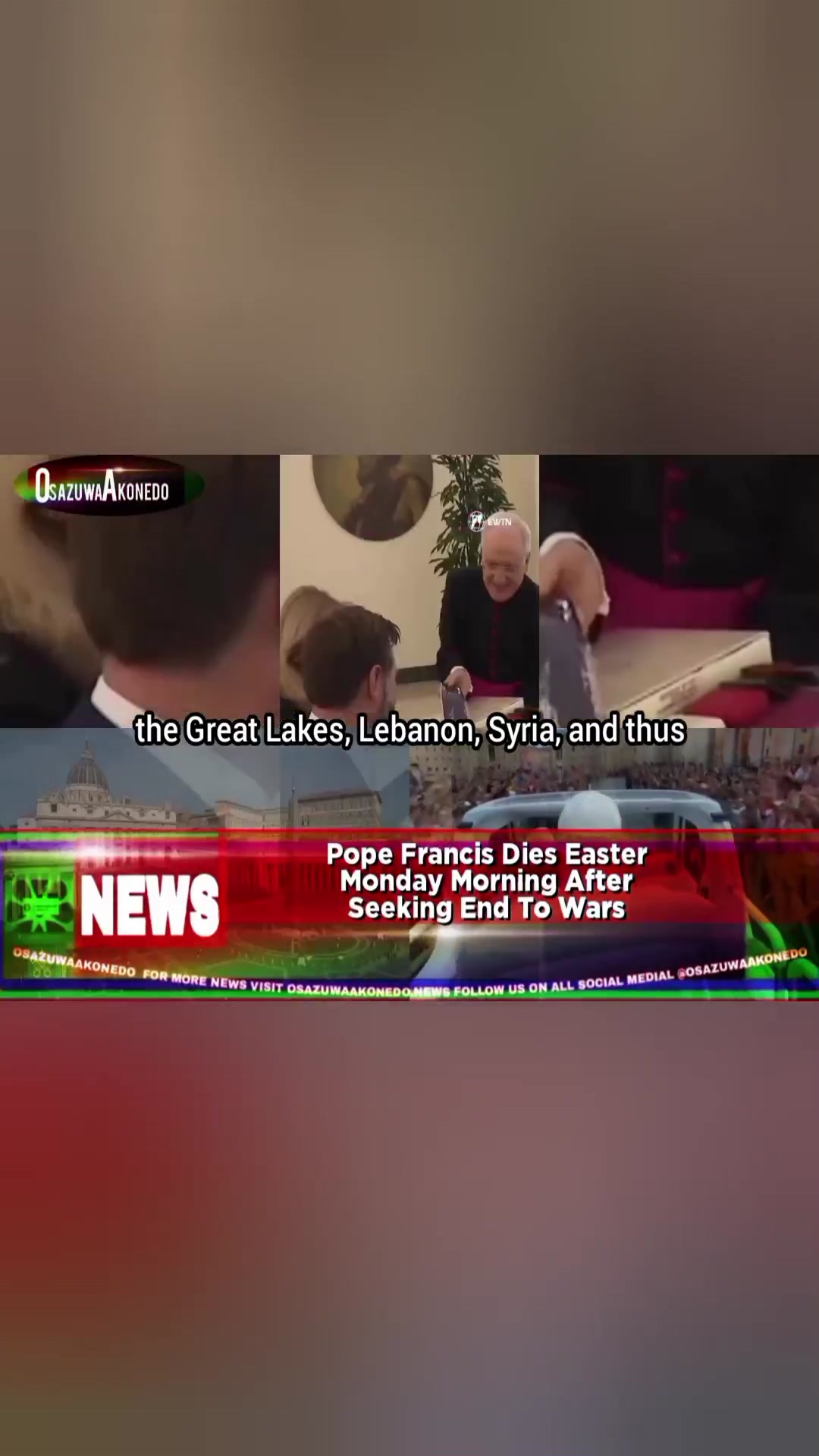 Video thumbnail for Pope Francis Dies Easter Monday Morning After Seeking End To Wars