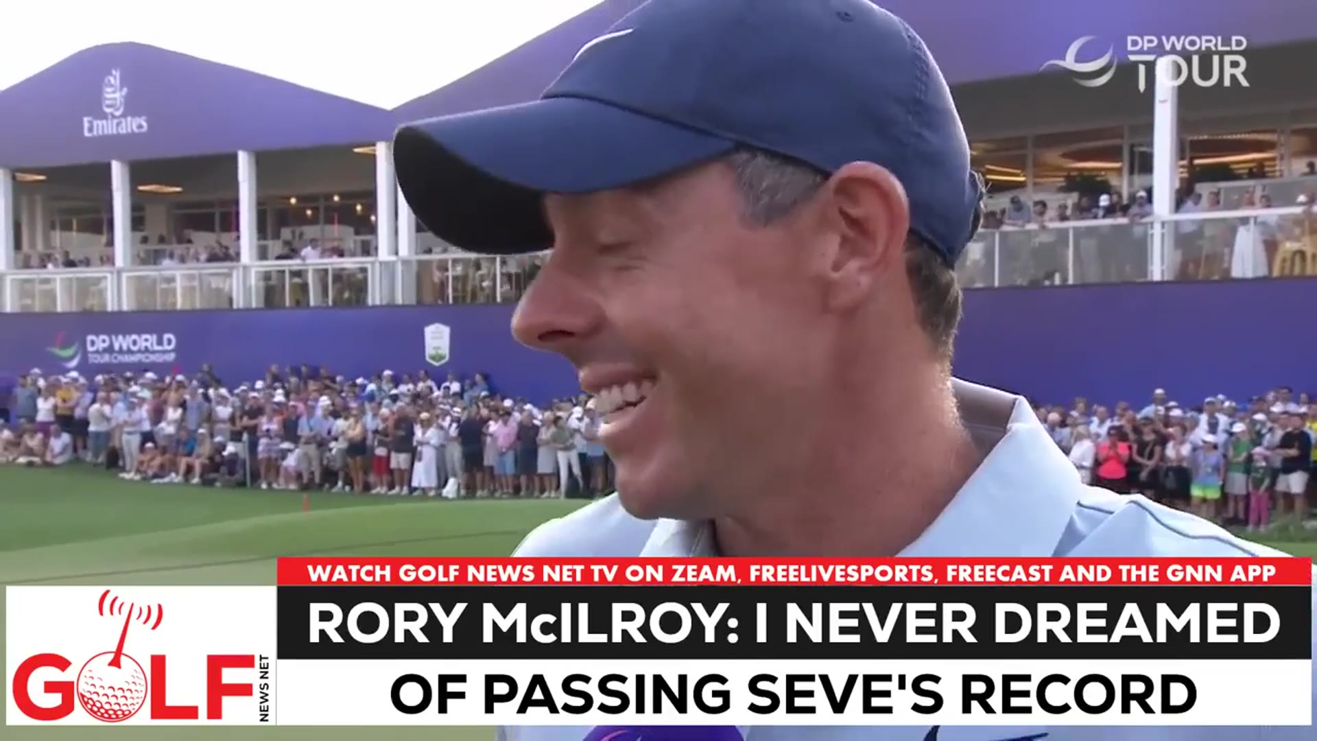 'Video thumbnail for Rory McIlroy never dreamed of beating Seve Ballesteros' DP World Tour record'