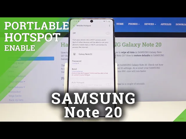 Video thumbnail for How to Enable Portable Hotspot in SAMSUNG Galaxy Note 20 – Network Connection