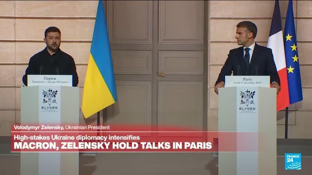 Video thumbnail for REPLAY : Emmanuel Marcon and Volodymyr Zelensky's joint address in Paris