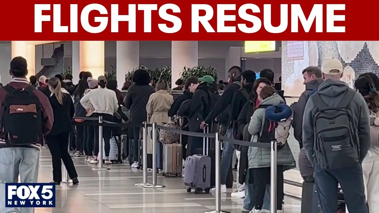 Video thumbnail for LaGuardia Airport resumes flights