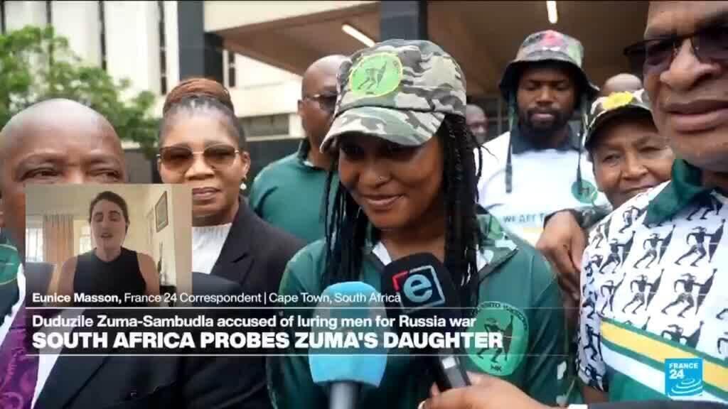 Video thumbnail for Daughter of South Africa ex-president accused of recruiting for Russian forces