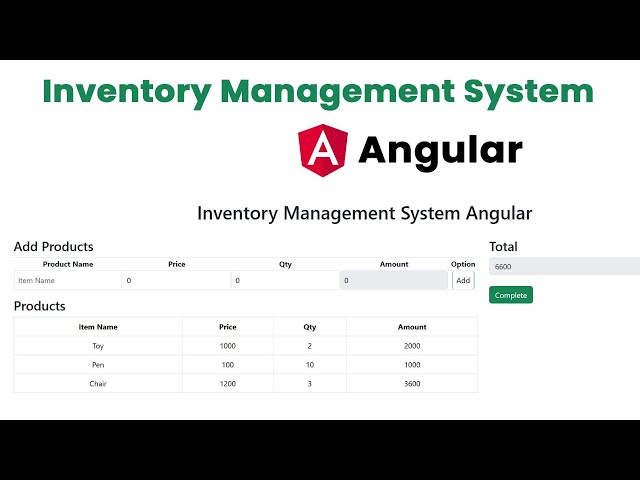 Inventory Management System Angular Step by ... | Open Video