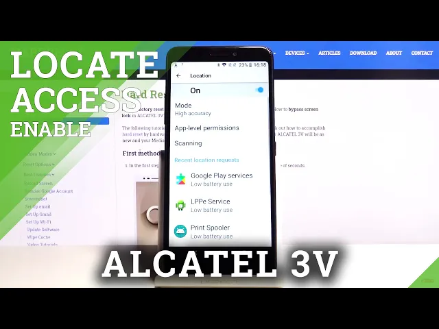 Video thumbnail for How to Enable Device Location on ALCATEL 3V – Location Settings