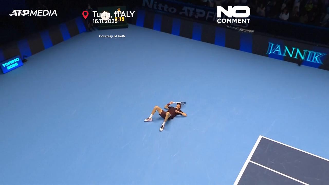 'Video thumbnail for Jannik Sinner beats Carlos Alcaraz to retain ATP Finals title'