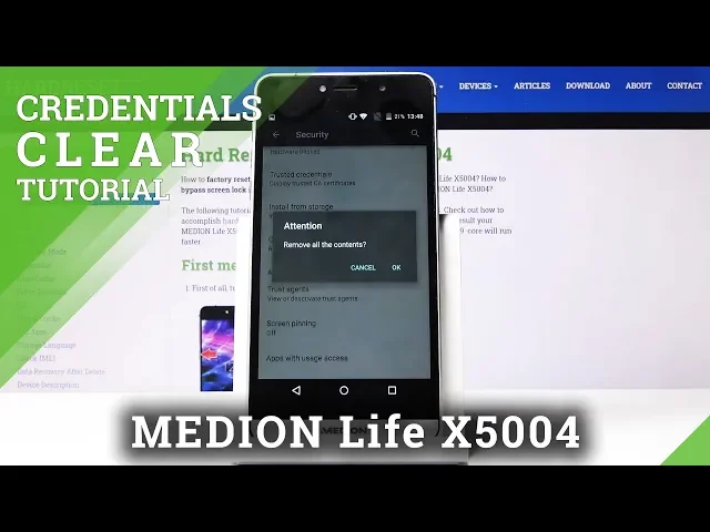 Video thumbnail for How to Clear Credentials on MEDION Life X5004 – Control your Trusted Certificates
