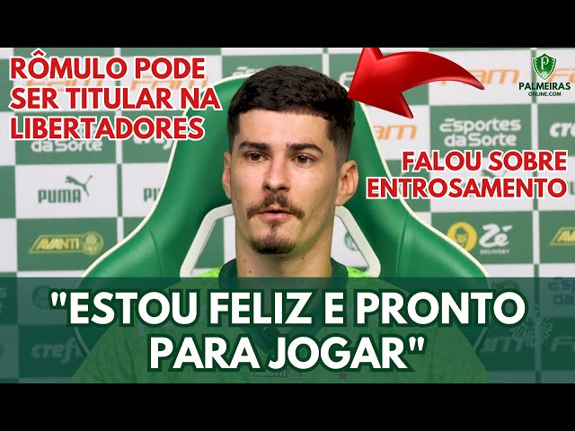 Video thumbnail for PALMEIRAS | RÔMULO SE DIZ PRONTO PARA JOGAR E ELOGIA ESTRUTURA DO VERDÃO