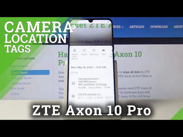 Video thumbnail for How to Turn On Location Tags in Camera in ZTE Axon 10 Pro – Photos Location Mark
