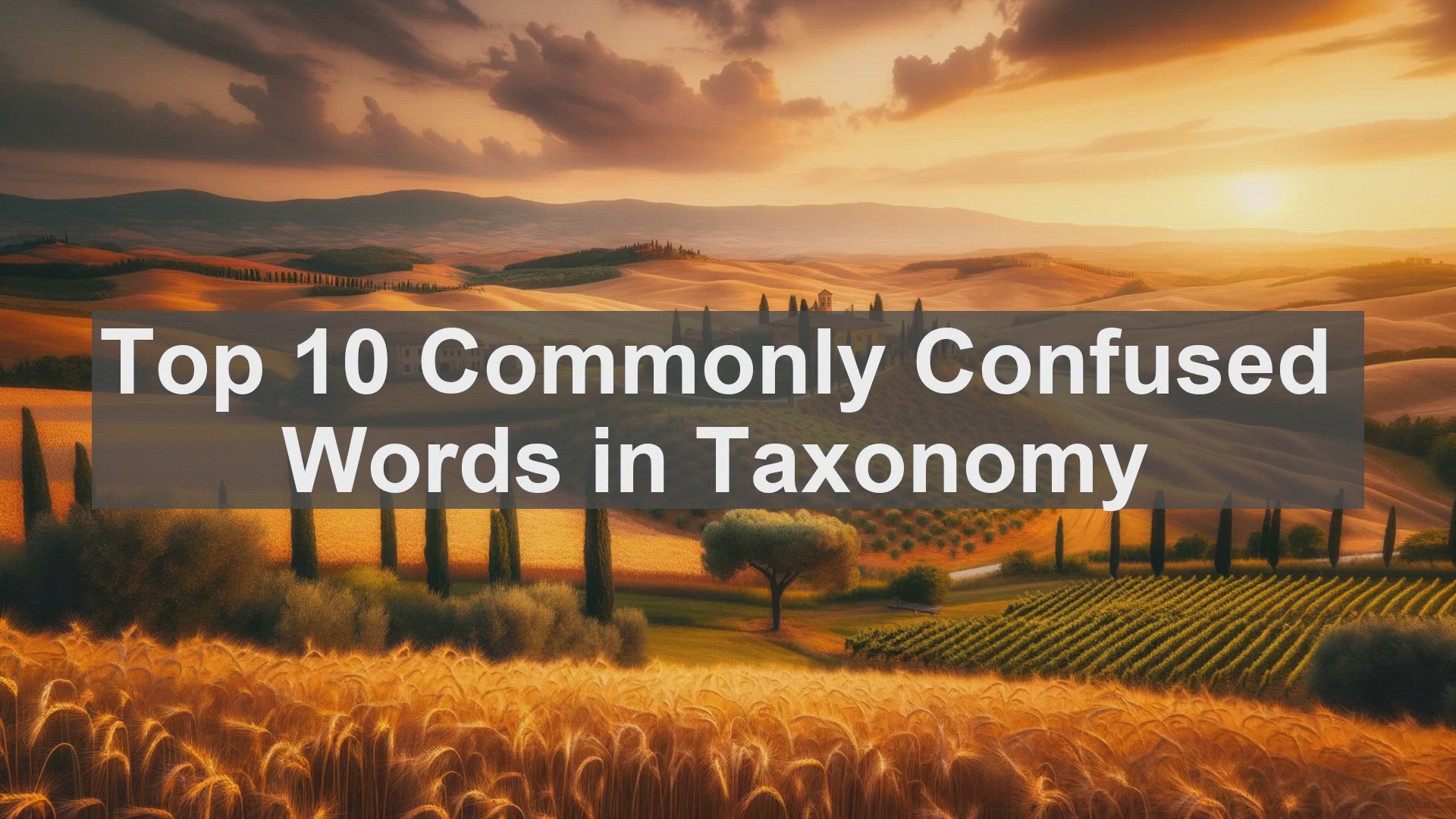'Video thumbnail for Top 10 Commonly Confused Words in Taxonomy'
