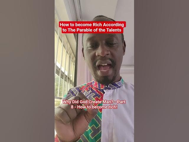 'Video thumbnail for How to become Rich according to the parable of the talents'