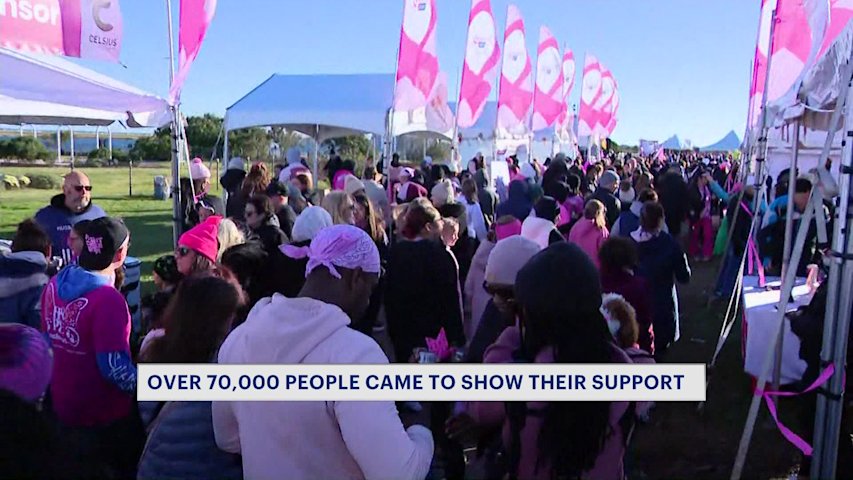 Video thumbnail for Making Strides at Jones Beach attracts more than 70,000 attendees