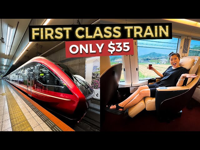 Video thumbnail for Riding the $35 FIRST CLASS Train from Osaka to Nagoya | Luxury Train Japan