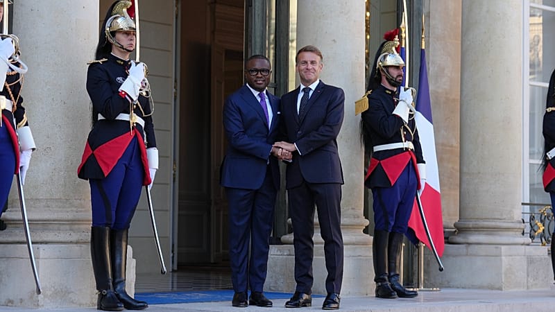 Video thumbnail for Benin's President Wadagni holds talks with Macron during first official visit to France