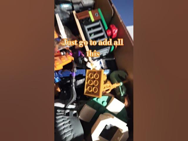 Video thumbnail for an entire shoe box of lego to add to our shelves #lego #subscribe #legocollection #legominifigures