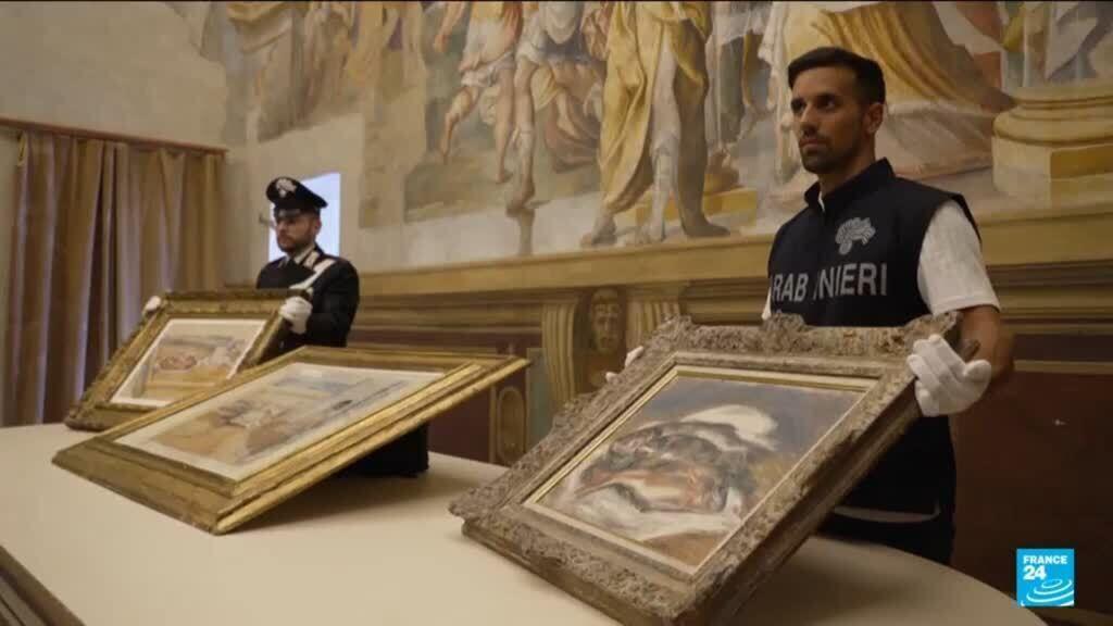 Video thumbnail for Italy recovers millions of euros worth of stolen Renoir, Cézanne and Matisse paintings