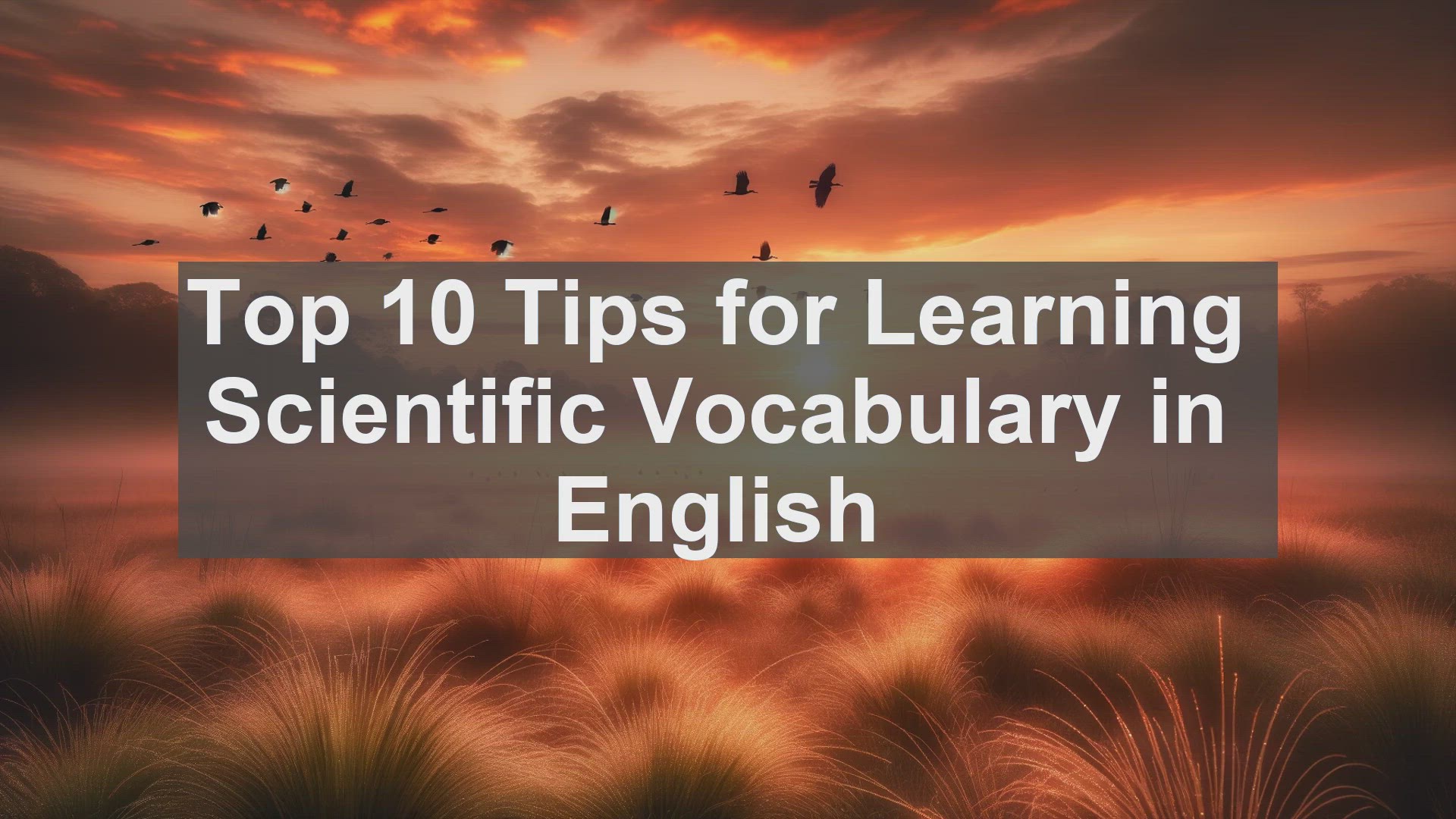 'Video thumbnail for Top 10 Tips for Learning Scientific Vocabulary in English'