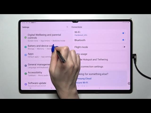 Video thumbnail for Samsung Galaxy Tab S8 Ultra - How To Turn On & Off Fast Charging