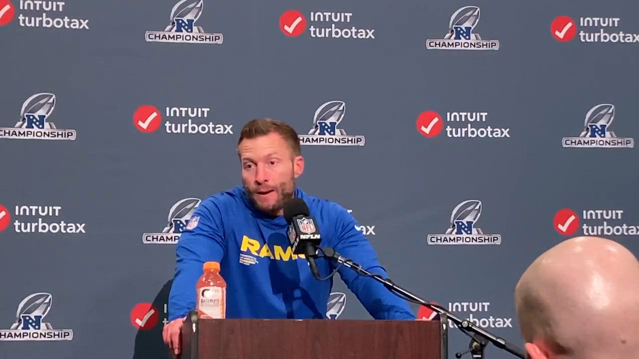 Video thumbnail for Los Angeles Rams Head Coach Sean McVay on the Loss to the Seahawks in the NFC Championship Game