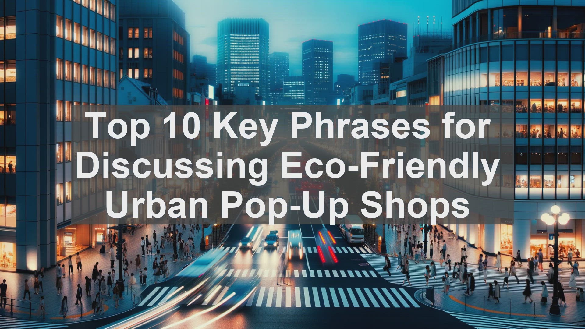 'Video thumbnail for Top 10 Key Phrases for Discussing EcoFriendly Urban PopUp Shops'