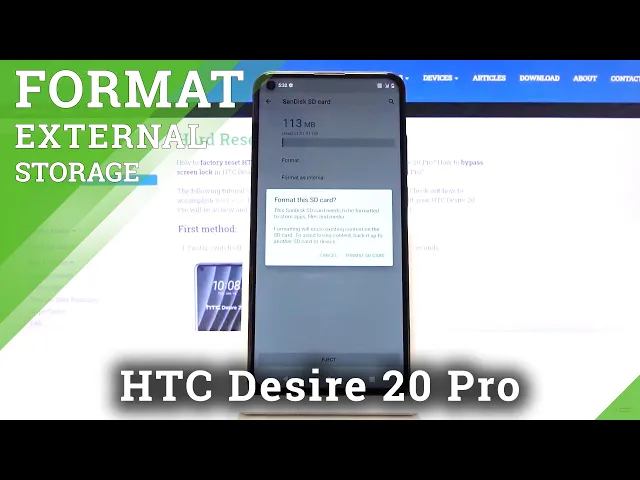 Video thumbnail for How to Format SD Card on HTC Desire 20 Pro – Fix Memory Card