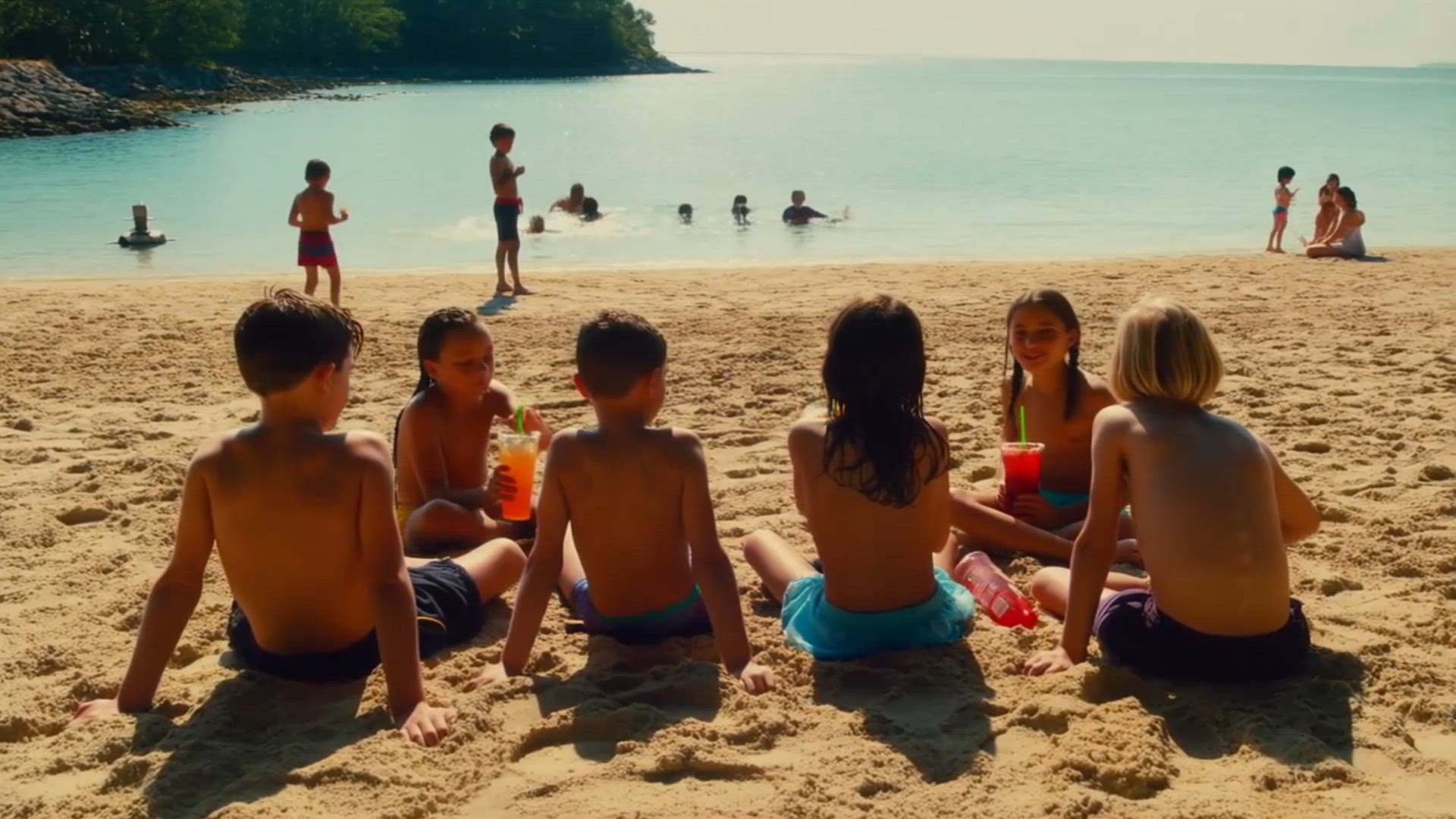 Video thumbnail for A group at the beach