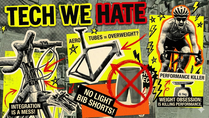 Video thumbnail for Worst Cycling Trends Of 2026 - Light Bikes, Aero, Integration, Bib Shorts & Brands Missing The Mark