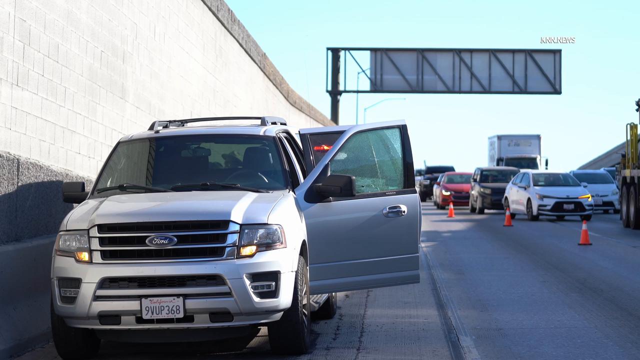 Video thumbnail for US, Los Angeles: South Park Freeway Car Shooting.