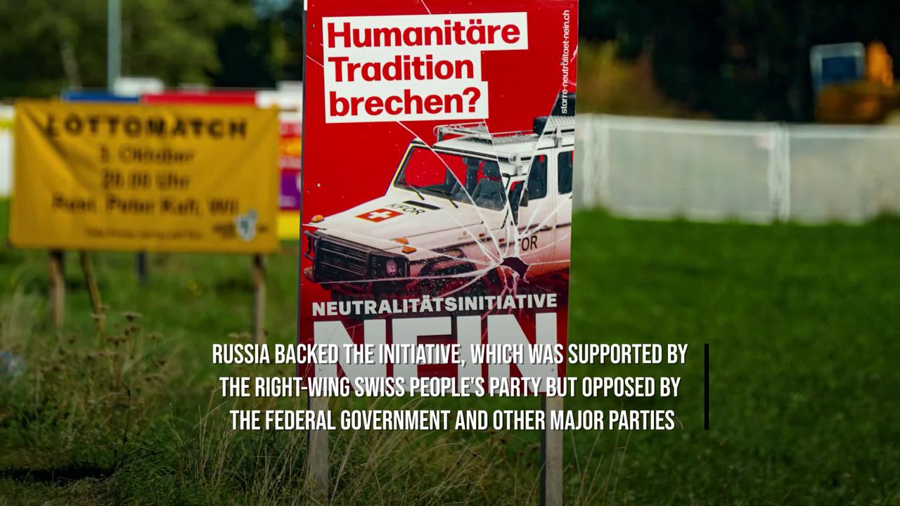 Video thumbnail for Swiss Voters Reject Stricter Interpretation Of Neutrality.