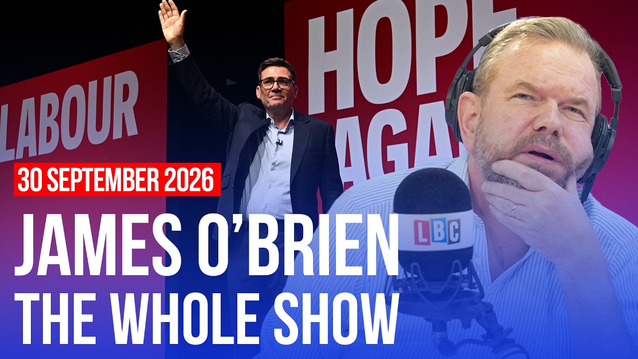 Video thumbnail for I think Andy Burnham stole my material | James O'Brien - The Whole Show
