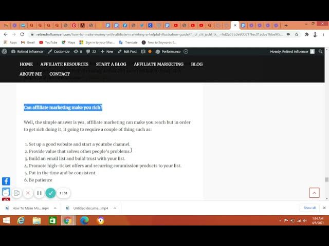 Video thumbnail for Can Affiliate Marketing Make You Rich