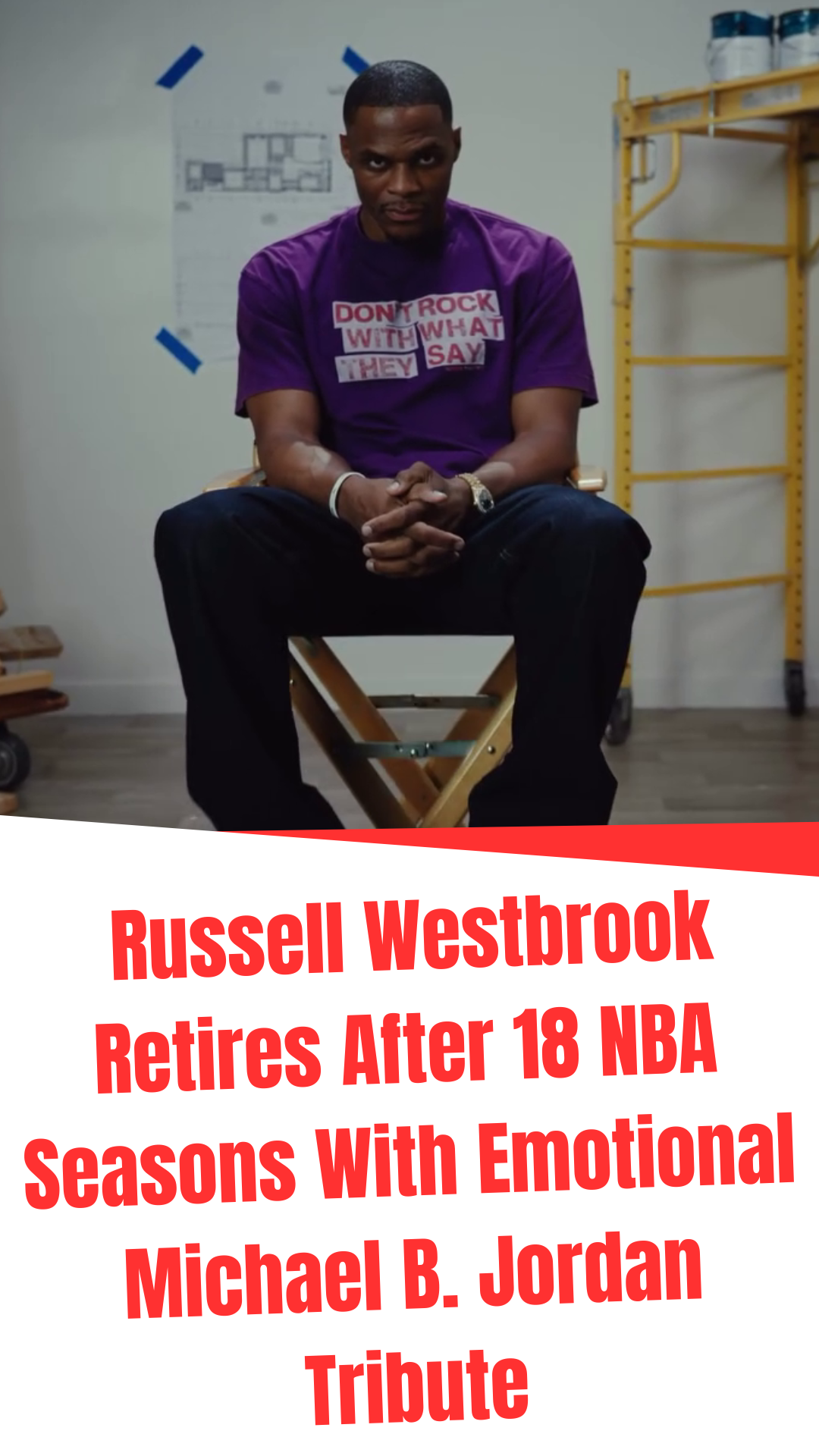 Video thumbnail for Russell Westbrook Retires After 18 NBA Seasons With Emotional Michael B. Jordan Tribute