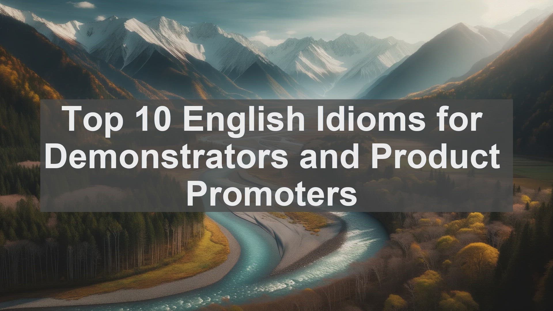 'Video thumbnail for Top 10 English Idioms for Demonstrators and Product Promoters'