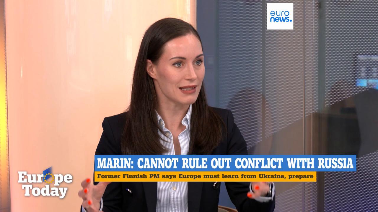 Video thumbnail for Europe can't 'rule out' a war with Russia says Sanna Marin