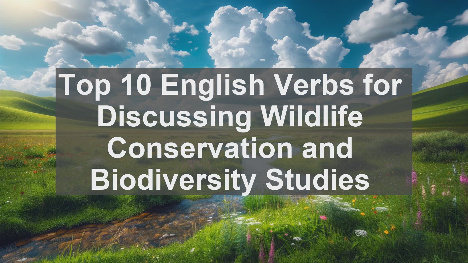 'Video thumbnail for Top 10 English Verbs for Discussing Wildlife Conservation and Biodiversity Studies'
