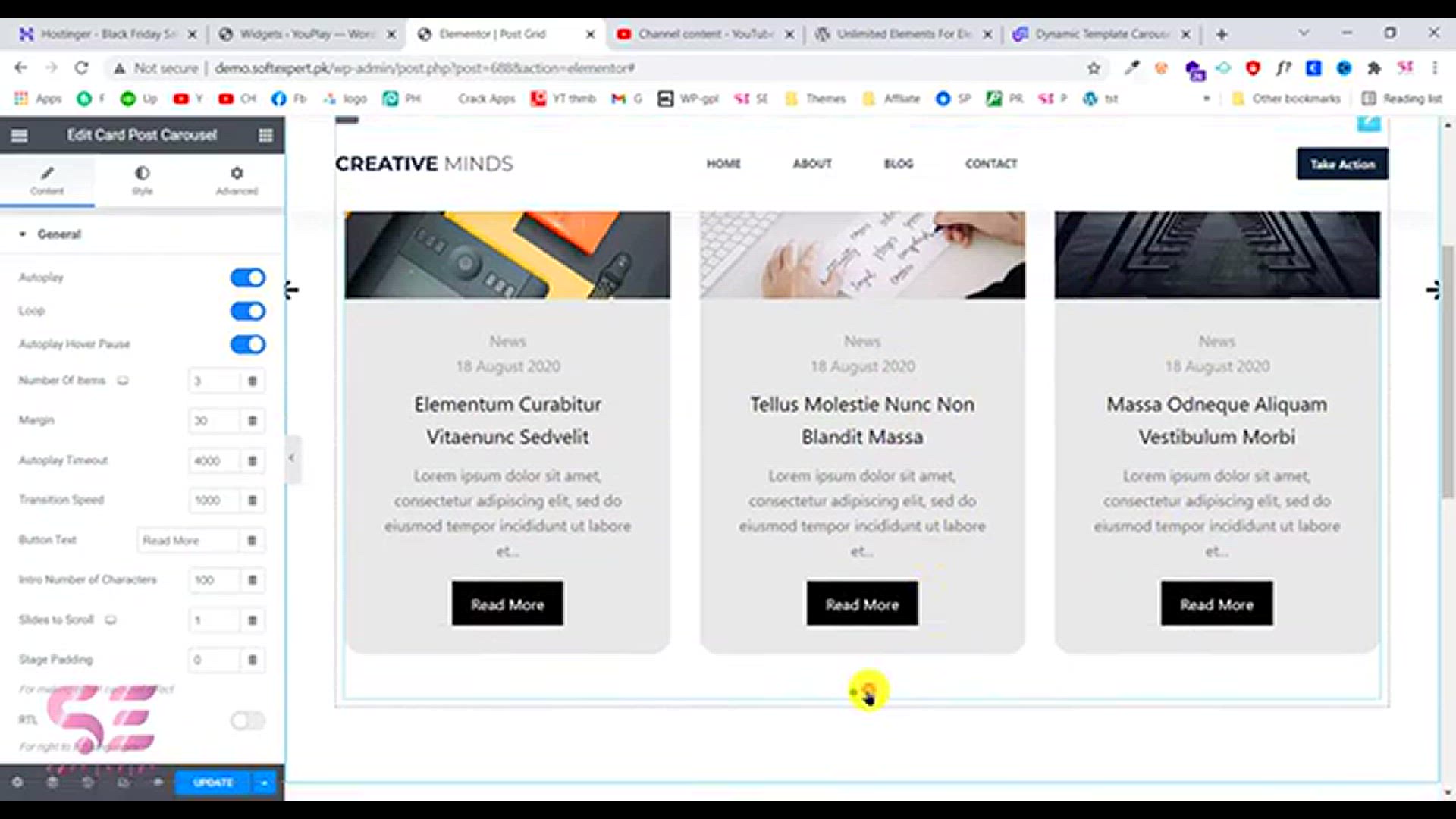 'Video thumbnail for How To Make A Blog Post Slider On Elementor For Free - Post Carousel in Elementor'