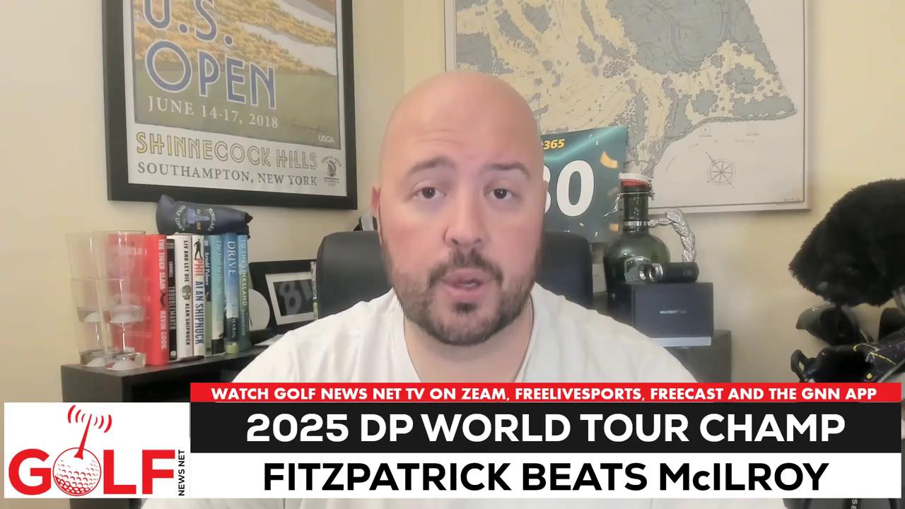 'Video thumbnail for Matt Fitzpatrick beats Rory McIlroy in 2025 DP World Tour Championship playoff'