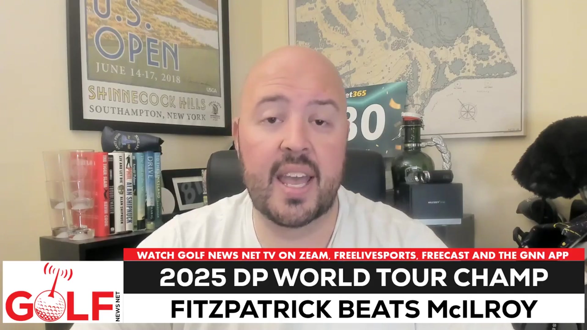 'Video thumbnail for Matt Fitzpatrick beats Rory McIlroy in 2025 DP World Tour Championship playoff'