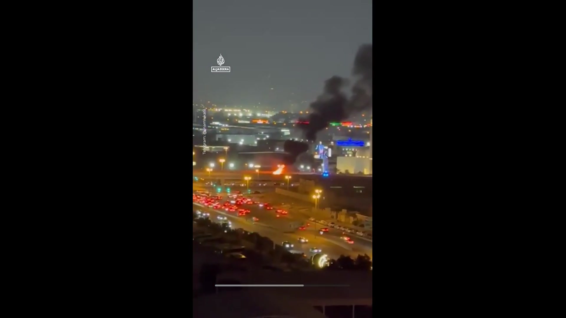 Video thumbnail for Smoke rises from a Dubai tower after attack