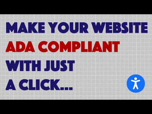 Video thumbnail for Make Your Web Site Fully ADA Compliant with AccessiBe - DEMO