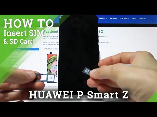 Video thumbnail for How to Insert Nano SIM and Micro SD Card in HUAWEI P Smart Z - SIM & SD Card Installation