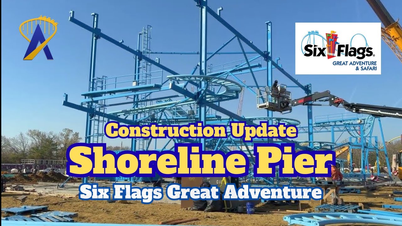Video thumbnail for Six Flags Great Adventure’s Shoreline Pier Continues to Rise!