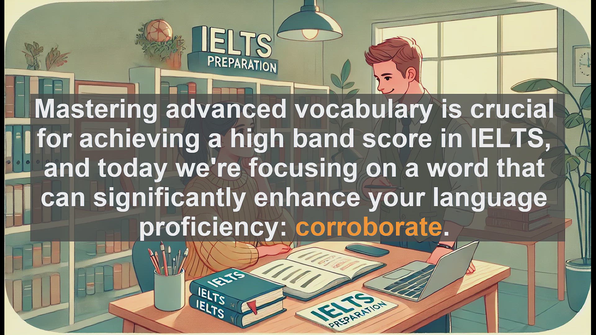 'Video thumbnail for 5000 Must Know IELTS 8.0 Vocabulary - Boost Your IELTS Score: Master the Word 'Corroborate''