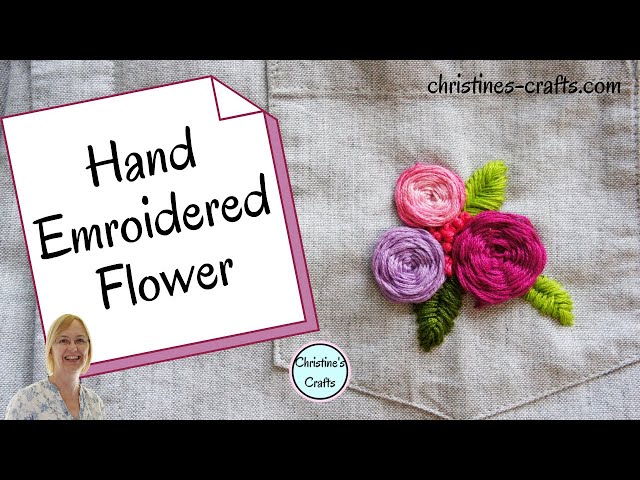 Video thumbnail for HOW TO HAND EMBROIDER SIMPLE FLOWERS FOR BEGINNERS - Easy to Follow