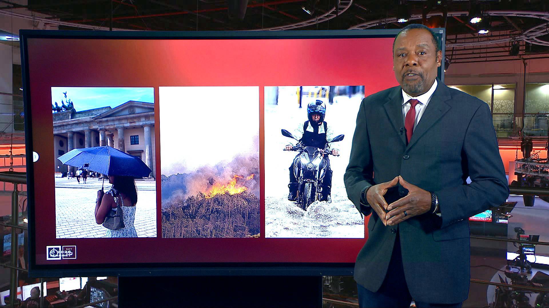 Video thumbnail for Heatwaves, floods and wildfires hit US and Europe in extreme summer weather